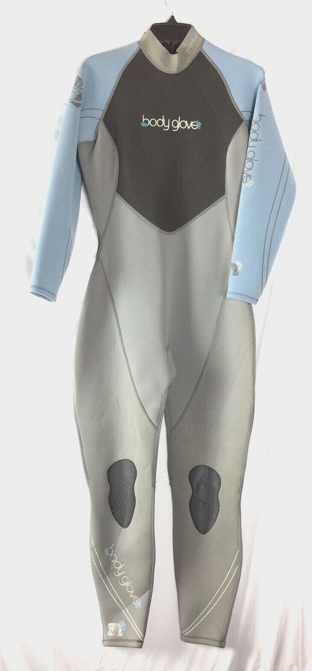 Body Glove Women’s Full Wetsuit Size 11/12 3/2 Pro2 Full Suit Blue Gray New Flaw